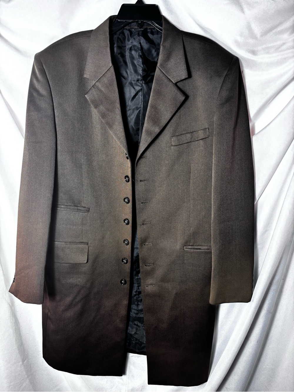 Men's Ombre Brown Long Blazer‎ - Tailored Single-Breasted Sport Coat
